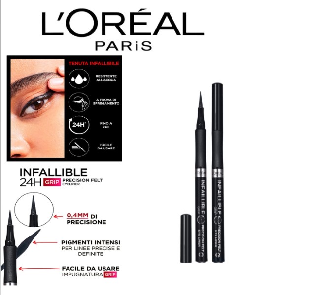 L'OREAL PARIS - EYELINER INFAILLIBLE 27H PRECISION , BLACK